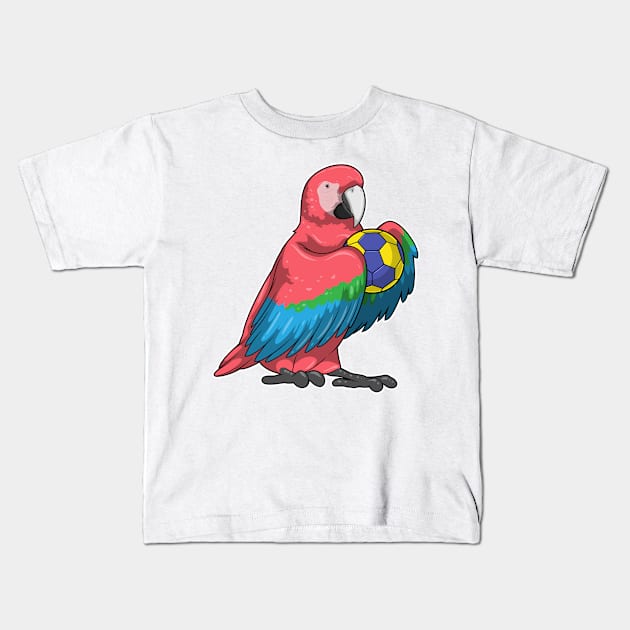 Parrot Handball player Handball Kids T-Shirt by Markus Schnabel